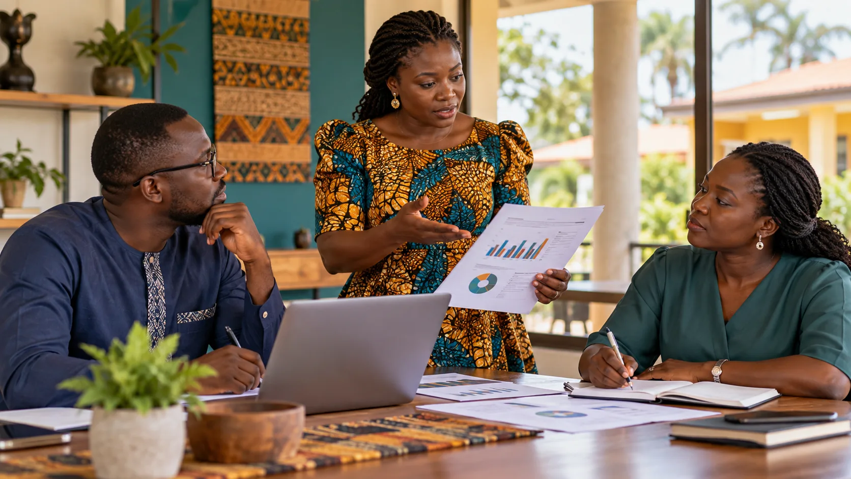 Illustrative budget review discussion among institutional colleagues